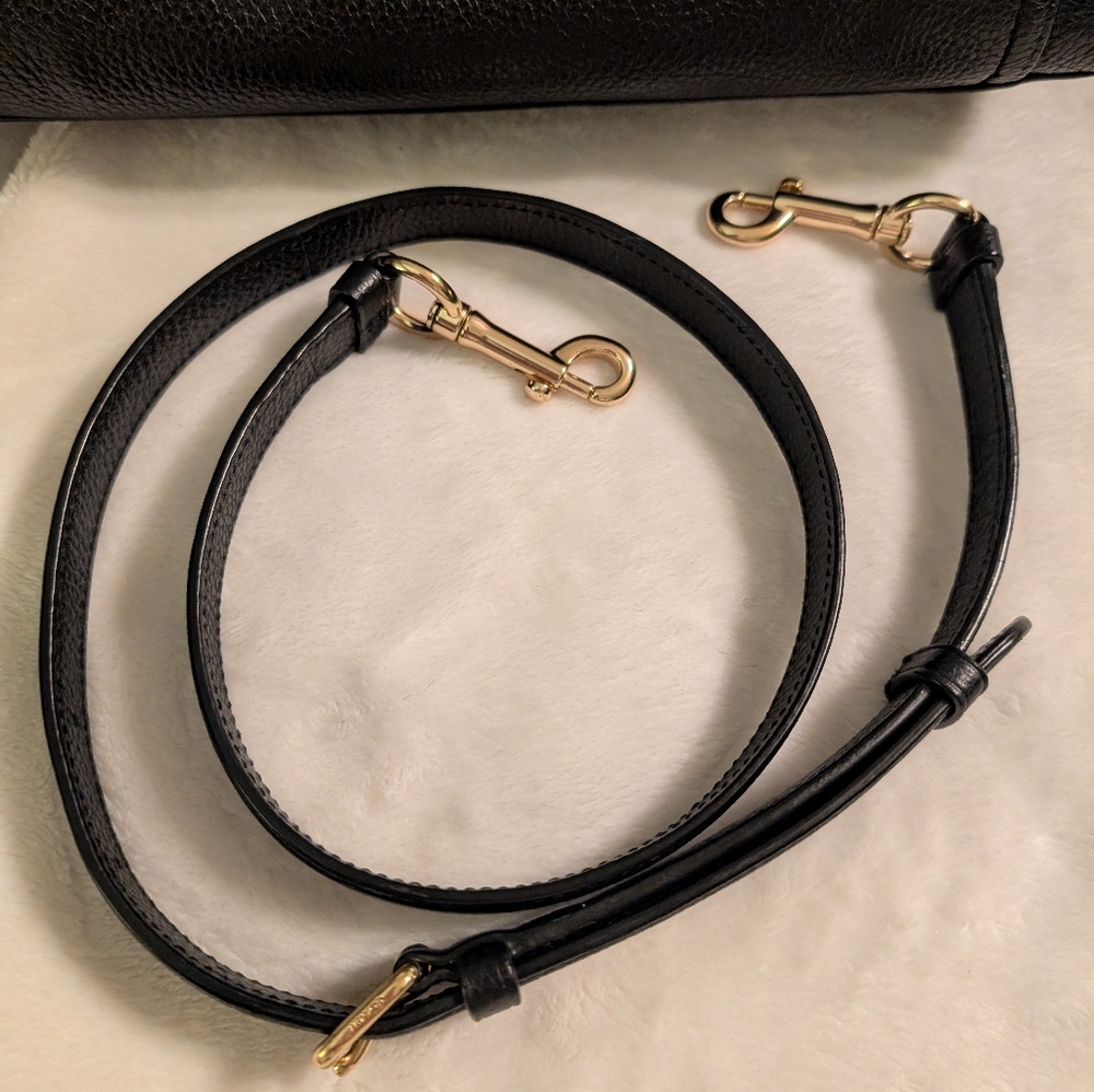 Coach Marlon Black Leather Shoulder Crossbody Bag - Picture 3 of 9